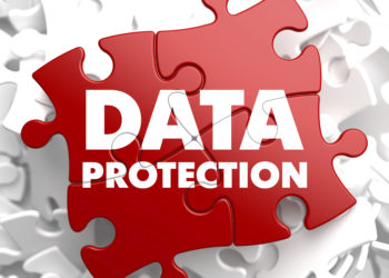 Data Protection on Red Puzzle.