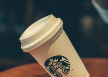 Starbucks Coffee Falling