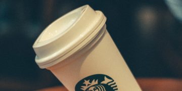 Starbucks Coffee Falling