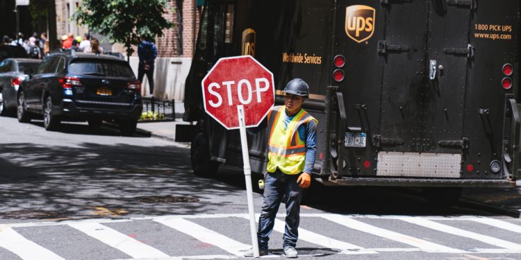 UPS Stop sign