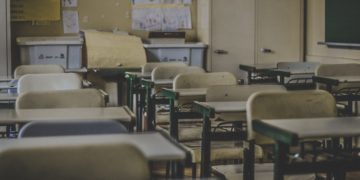 Abandoned classroom