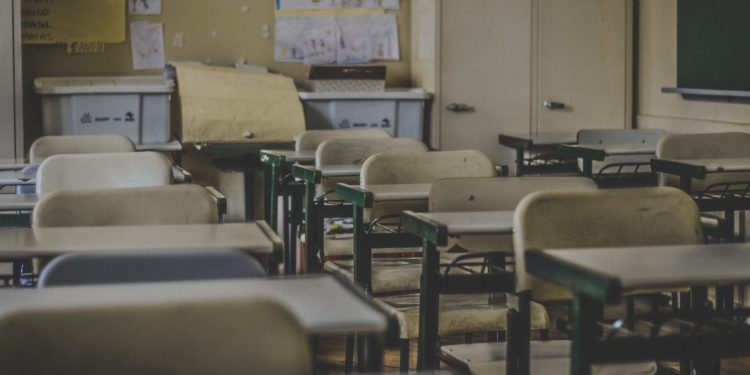 Abandoned classroom