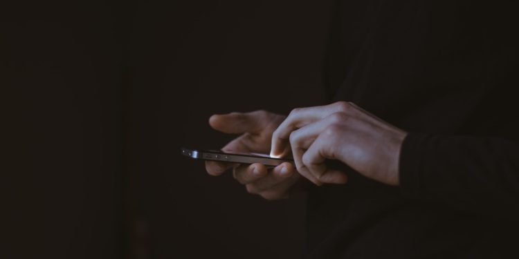 man on phone