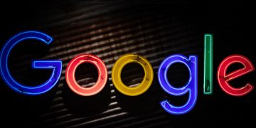 Neon Google Logo