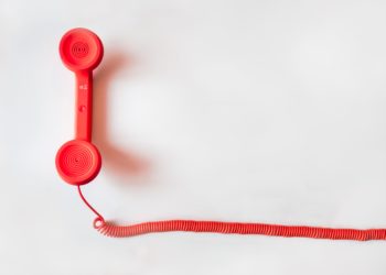 Red hotline phone
