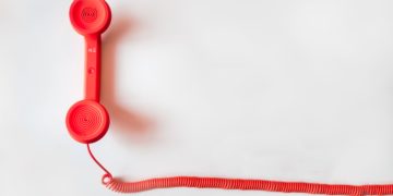 Red hotline phone