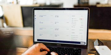 Crypto wallet on a laptop