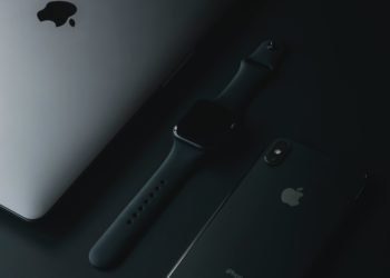 iPhone products laid across a table