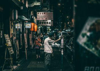 A busy chinese street