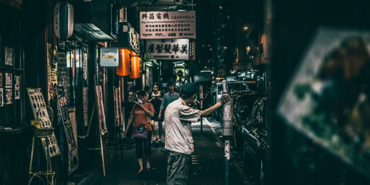 A busy chinese street