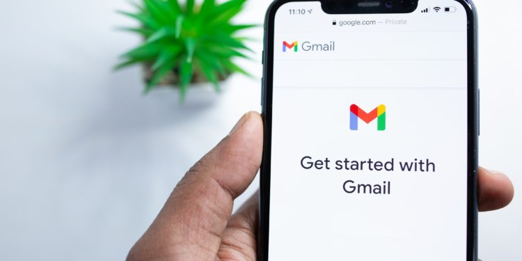Gmail on smartphone