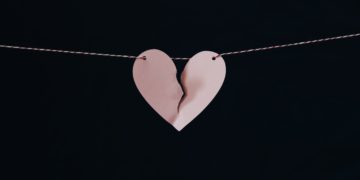 Ripped paper heart