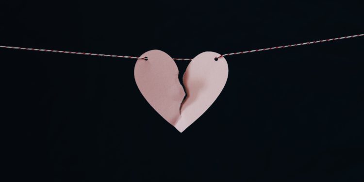 Ripped paper heart