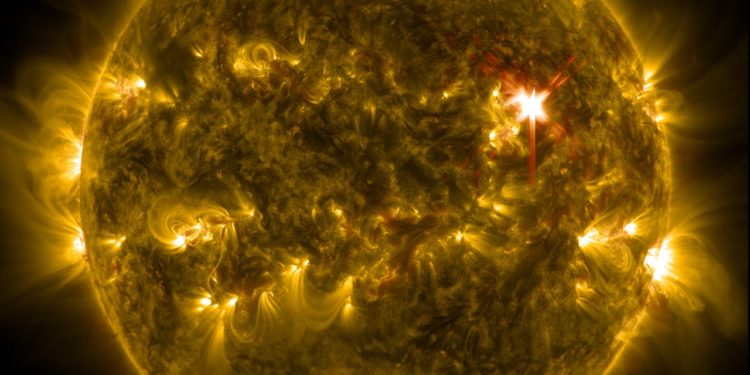 Close up image of the sun/a star.