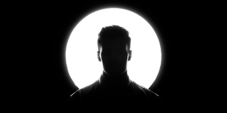 Silhouette of a male's head