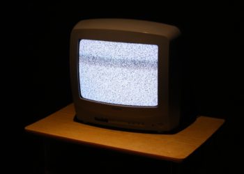Old television showing static