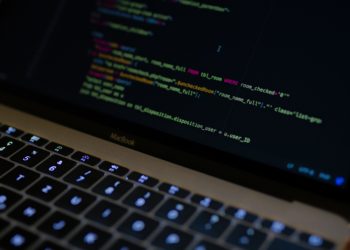 Coding in a laptop