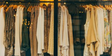 Clothing in a shop window
