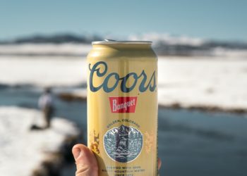 A Coors can on beer