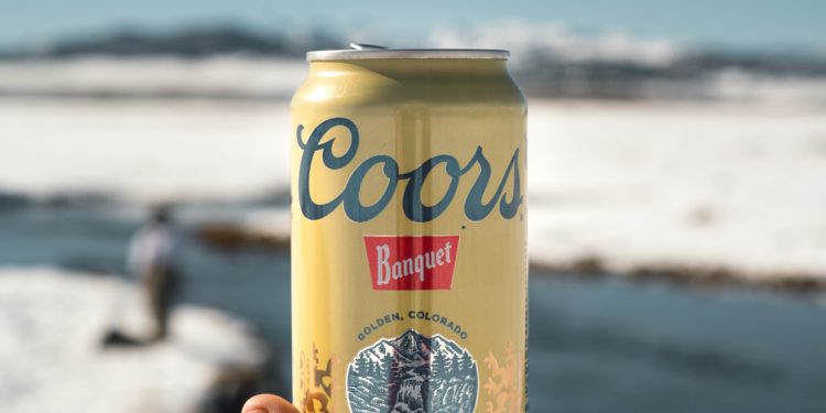 A Coors can on beer