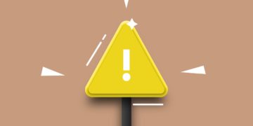 Yellow warning sign