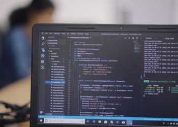Code on a computer screen