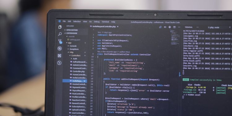 Code on a computer screen