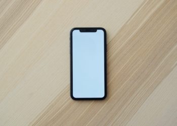 iPhone with a blank screen