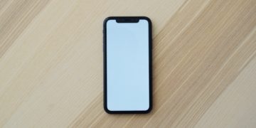 iPhone with a blank screen
