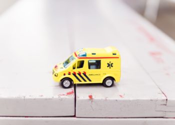 Mini yellow ambulance