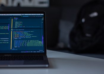 Laptop screen displaying code