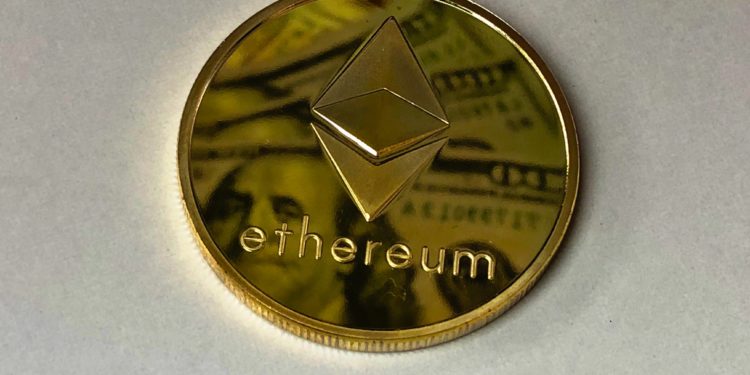 bronze ethereum coin