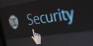 cursor hovering over "security" link