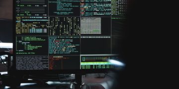 computer screen displaying code