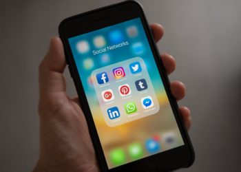 phone displaying social media apps
