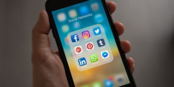 phone displaying social media apps