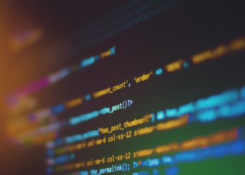 computer screen displaying code