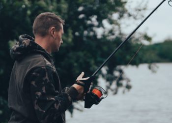man fishing