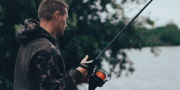 man fishing