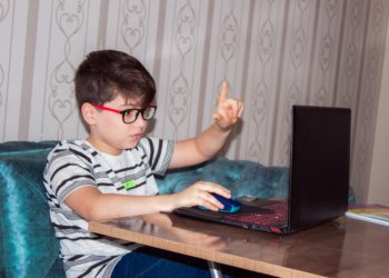 boy on laptop