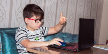 boy on laptop