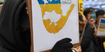 ukraine protest placard