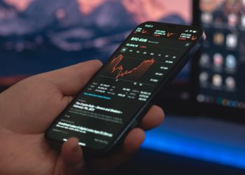 phone screen displaying stock trading app