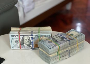 stacks of dollars