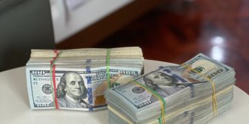 stacks of dollars