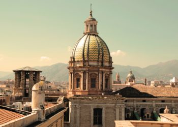 Dome and buildings in Italy