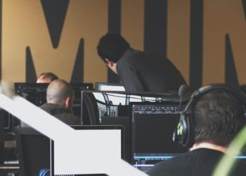 Two men at work