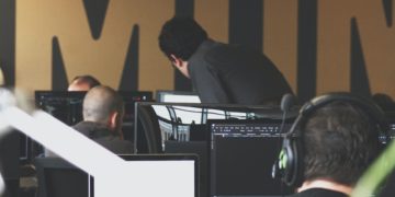 Two men at work