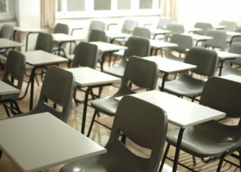 chairs lined up in a row, school