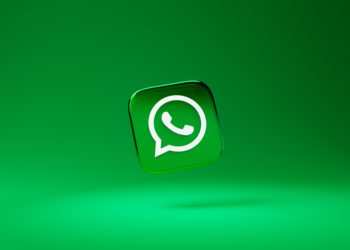 Green background with green square, white speech bubble, phone symbol. WhatsApp logo.